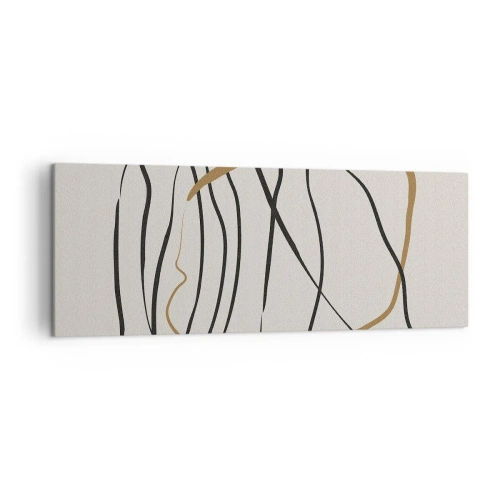Obraz na plátně - Kompozice – tanec ve smyčce - 140x50 cm