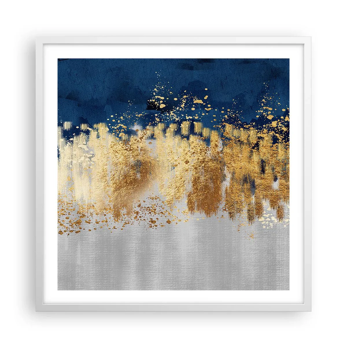 Plakát v bílém rámu - Moderní kompozice s jiskrou - 60x60 cm