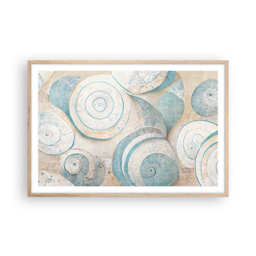 Plakát v rámu světlý dub - Co skrývá mušle? - 91x61 cm