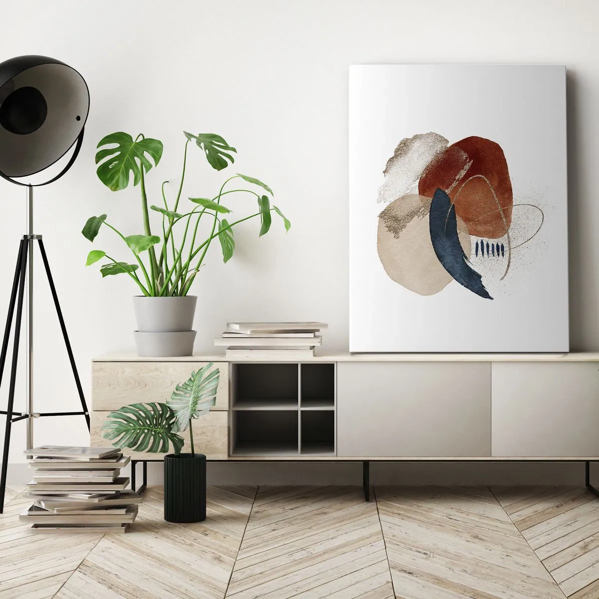 Obraz na plátně - Oválná kompozice - 55x100 cm