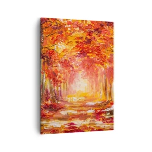 Obraz na plátně - Měděný les - 50x70 cm