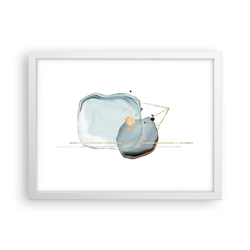 Plakát v bílém rámu - Studie kapky - 40x30 cm