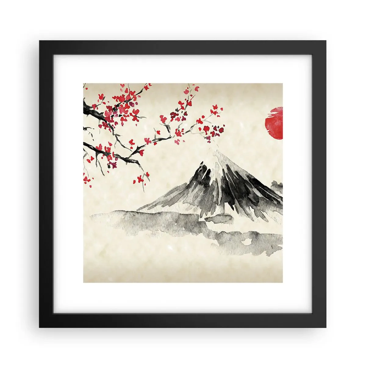 Plakát v černém rámu - Zamilujte se do Japonska - 30x30 cm