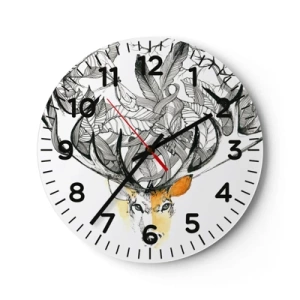 Nástěnné hodiny - Rohy hojnosti - 40x40 cm