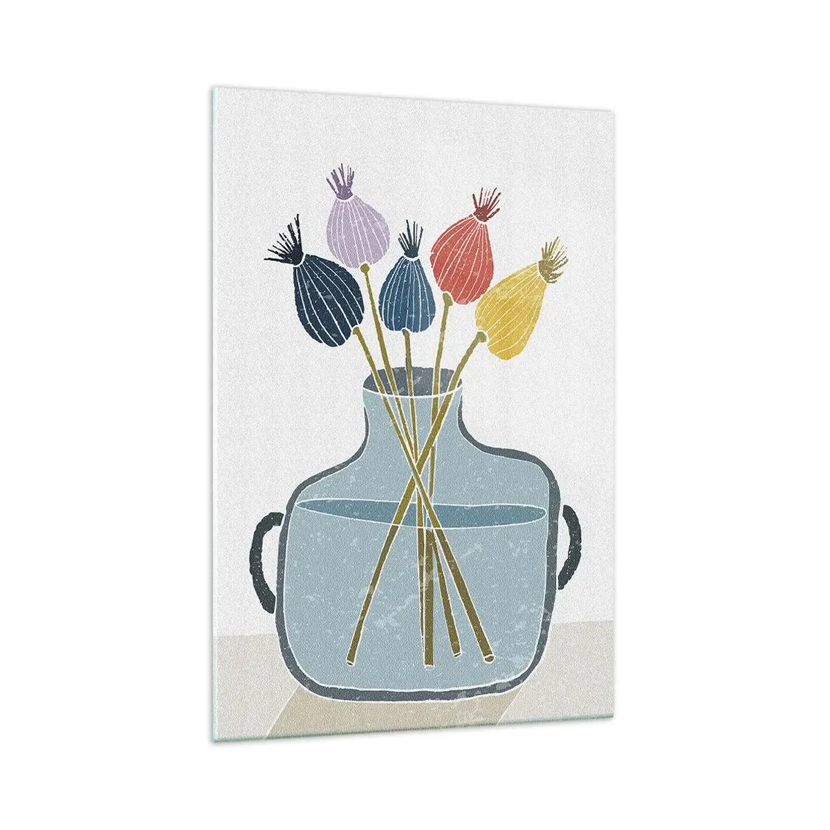 Obraz na skle - Makové květy - 70x100 cm