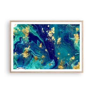 Plakát v rámu světlý dub - Plátky slunce  - 100x70 cm