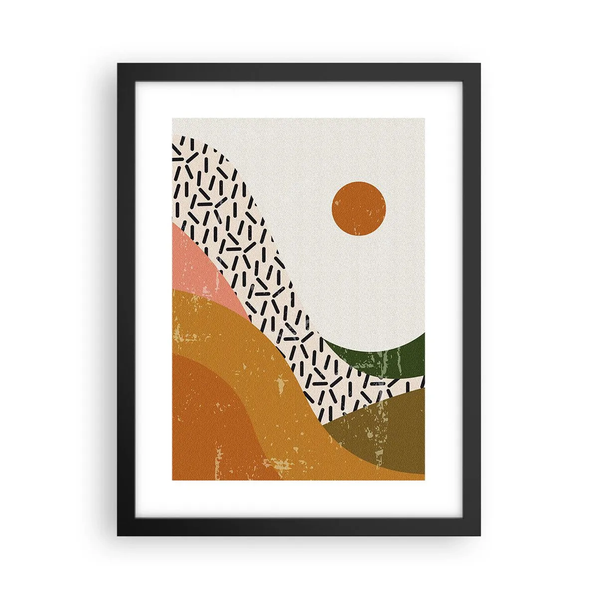 Plakát v černém rámu - Sluneční abstrakce - 30x40 cm