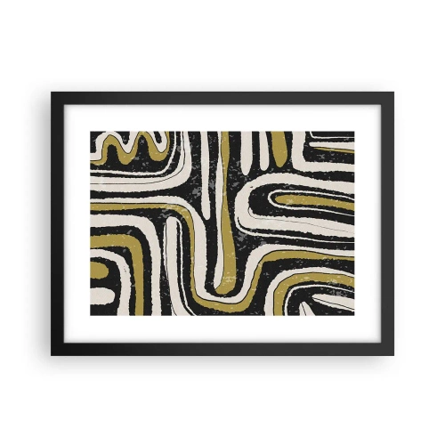 Plakát v černém rámu - Kompozice: trakty a uličky - 40x30 cm