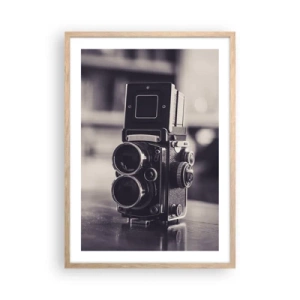 Plakát v rámu světlý dub - Kouzlo staré fotografie - 50x70 cm