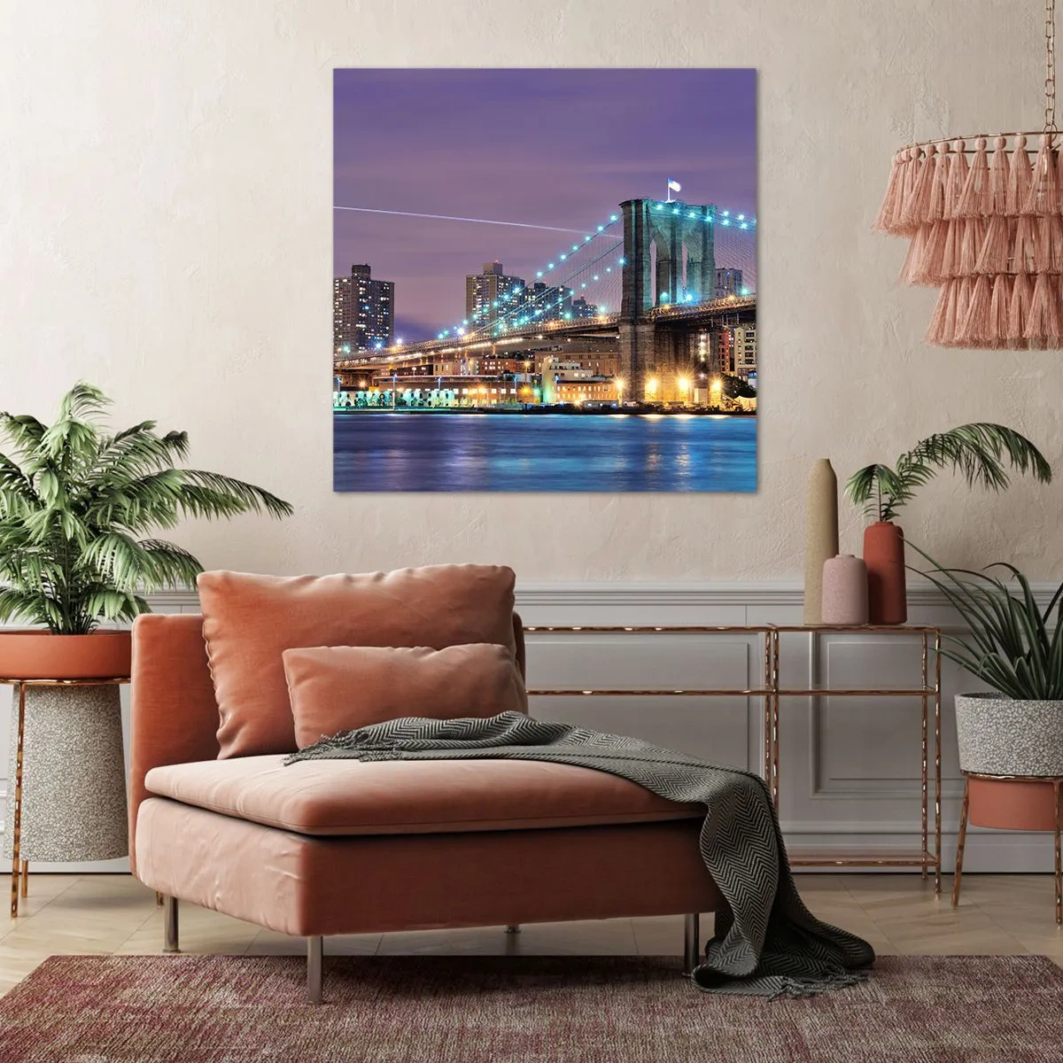 Obraz na plátně - Po mnoho let Brooklynský most - 50x50 cm