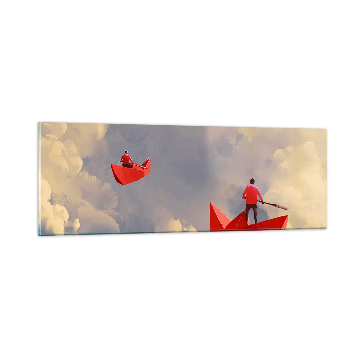 Obraz na skle - Výprava snílků - 90x30 cm