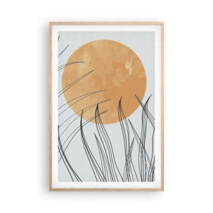 Plakát v rámu světlý dub - Vždy ke slunci - 61x91 cm