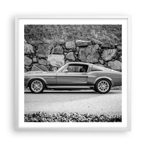 Plakát v bílém rámu - Legenda 60. let - 60x60 cm