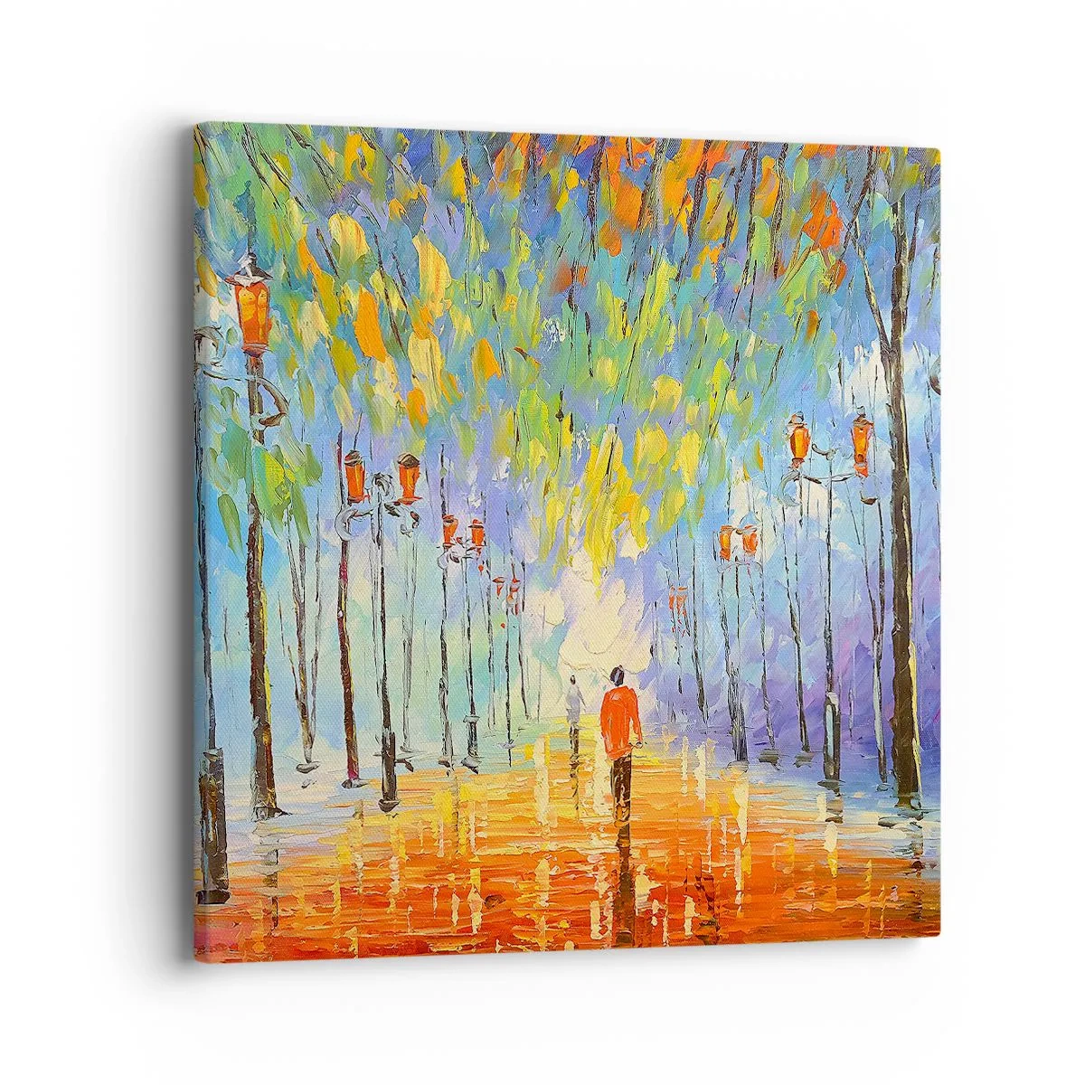 Obraz na plátně - Noční píseň deště - 40x40 cm