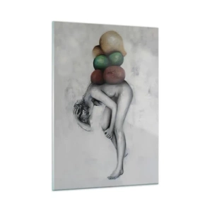 Obraz na skle - Břemeno života - 50x70 cm