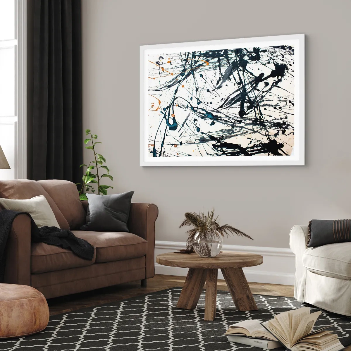 Plakát v bílém rámu - Se smyslem nebo bez smyslu? - 50x40 cm