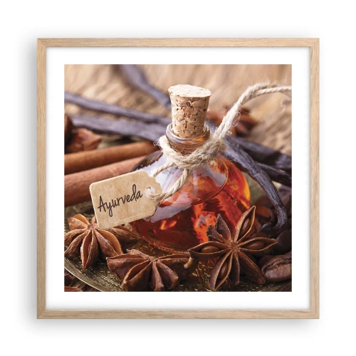 Plakát v rámu světlý dub - K jednotě těla a ducha - 50x50 cm