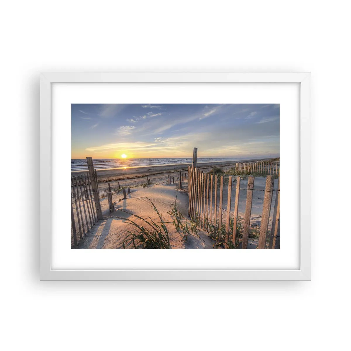 Plakát v bílém rámu - Odlesk a stín větru - 40x30 cm