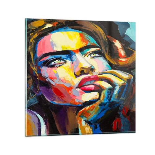 Obraz na skle - Sny, jak ptáci letí oblohou - 30x30 cm