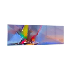 Obraz na skle - Proletěla jako pták - 160x50 cm
