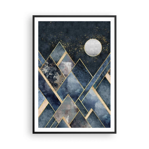 Plakát v černém rámu - Geometrická krajina - 70x100 cm