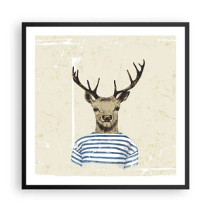 Plakát v černém rámu - Protože mám rád pruhované košile! - 60x60 cm