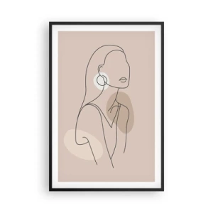 Plakát v černém rámu - Dívčí ikona - 61x91 cm