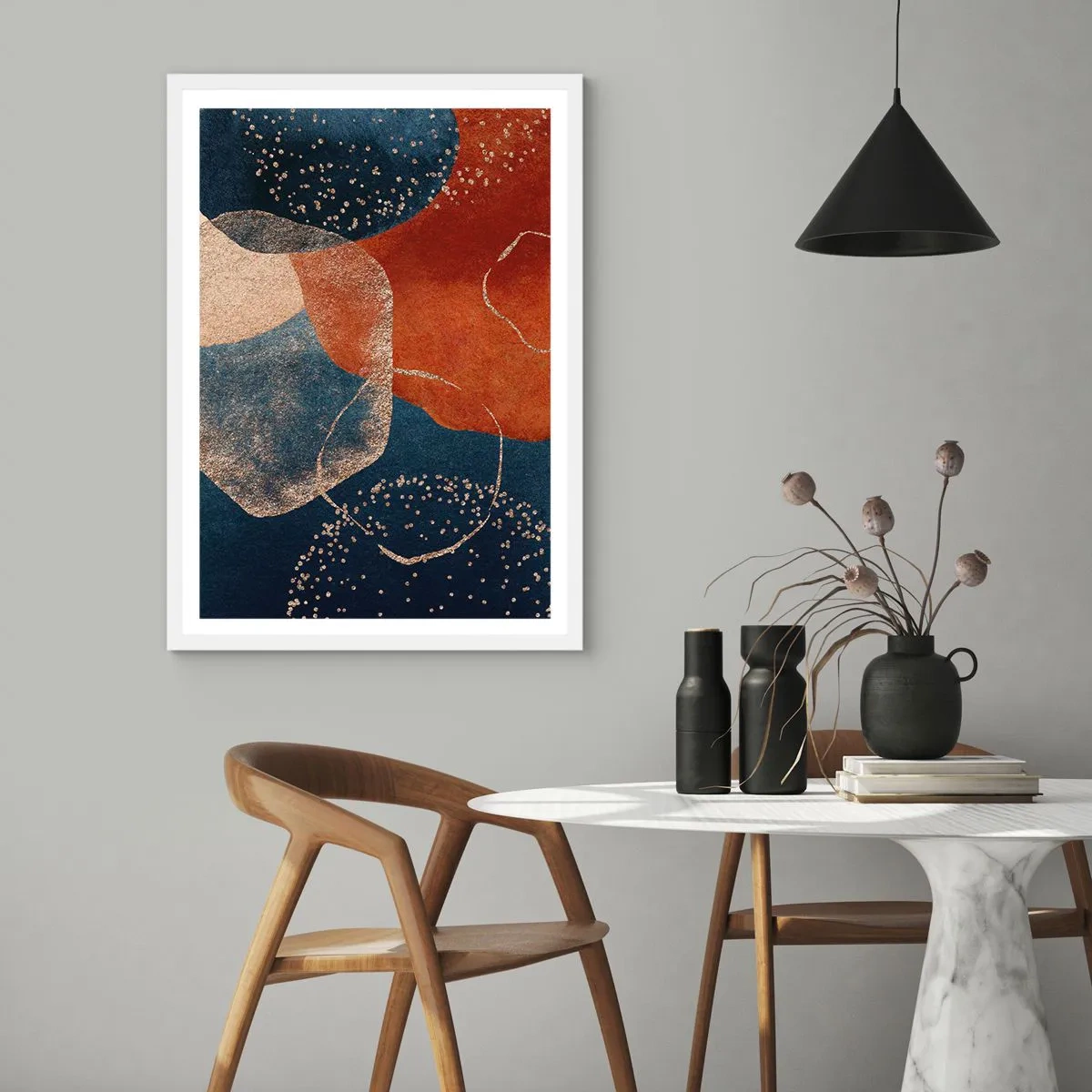 Plakát v bílém rámu - Lehkost bytí - 70x100 cm