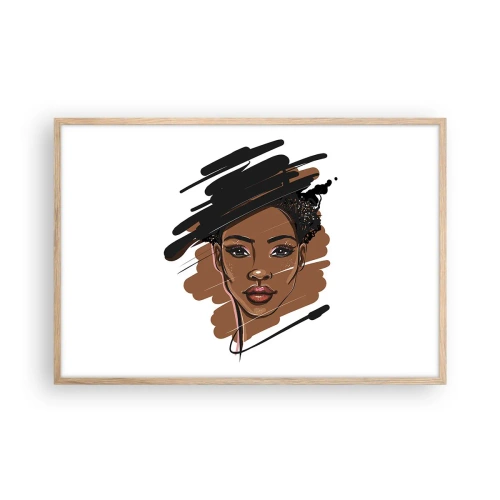 Plakát v rámu světlý dub - Sladká jako čokoláda - 91x61 cm