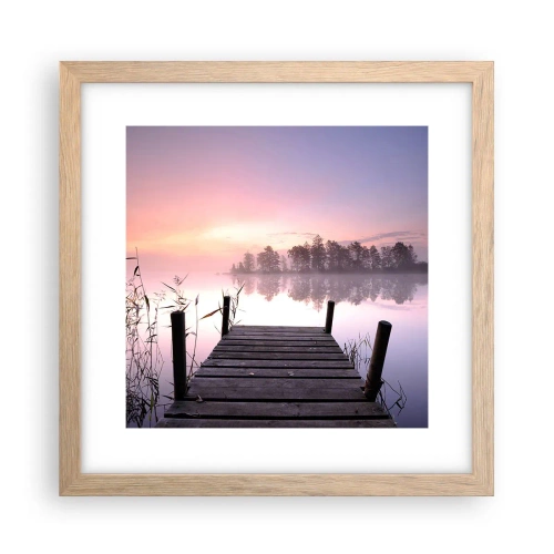 Plakát v rámu světlý dub - Z liliové mlhy… - 30x30 cm