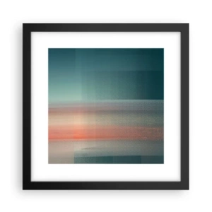 Plakát v černém rámu - Abstrakce: vlny světla - 30x30 cm