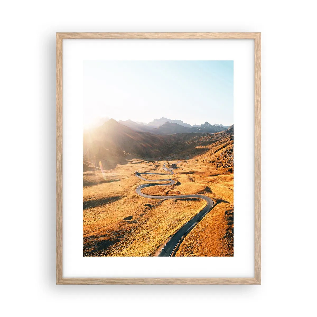 Plakát v rámu světlý dub - Ve zlatém údolí - 40x50 cm