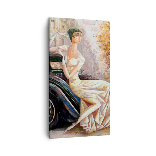 Obraz na plátně - Elegance v retro stylu - 45x80 cm