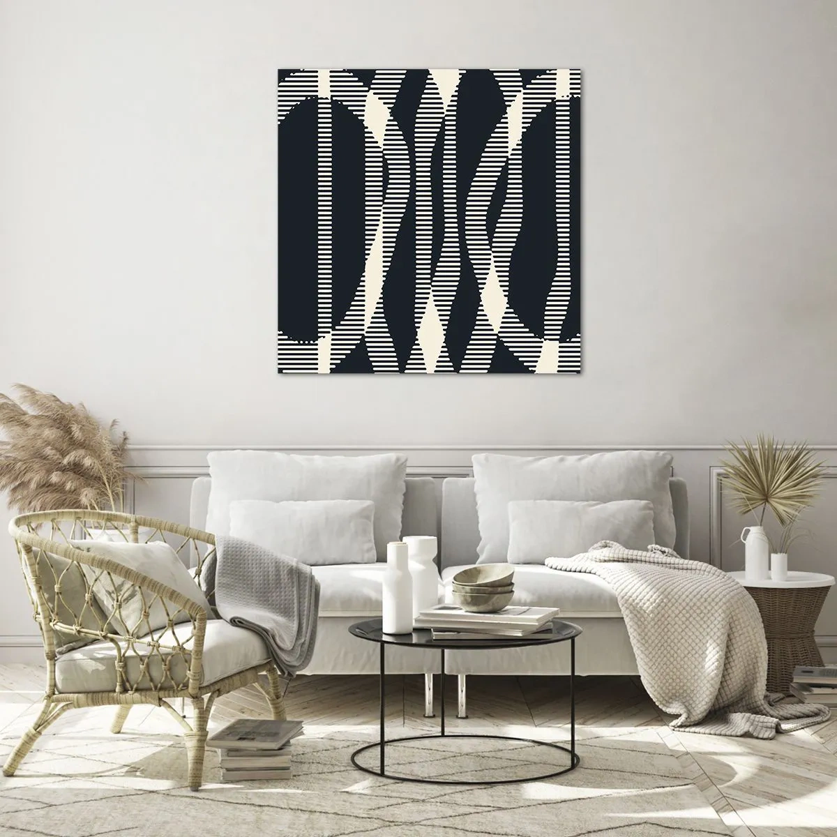 Obraz na skle - Pokus o prolomení temnoty - 70x70 cm
