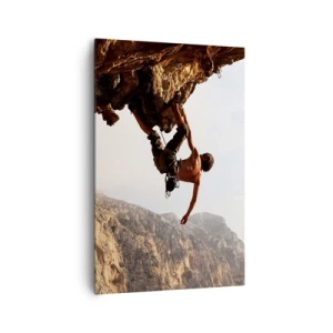 Obraz na plátně - Svět smrsknutý v ruce na sesuvu balvanu - 80x120 cm