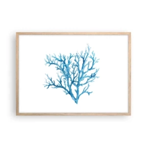 Plakát v rámu světlý dub - Mořský filigrán - 70x50 cm