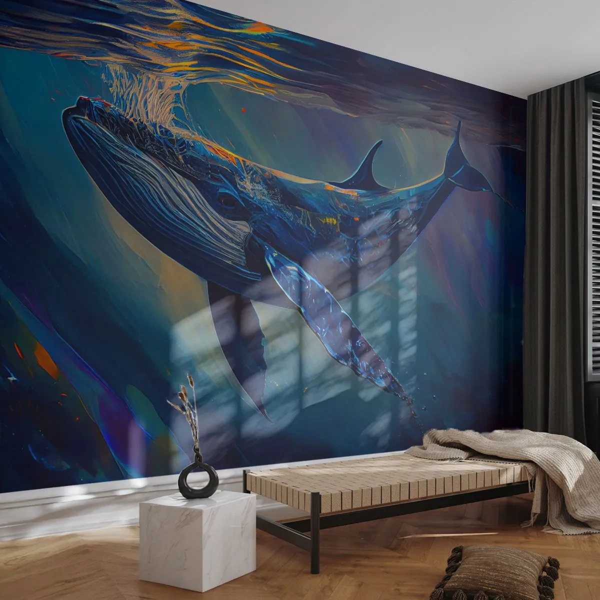 Fototapeta Premium Canvas - Vítej v mém světě - Velryba, Oceán, Pod vodou - 250x175 cm