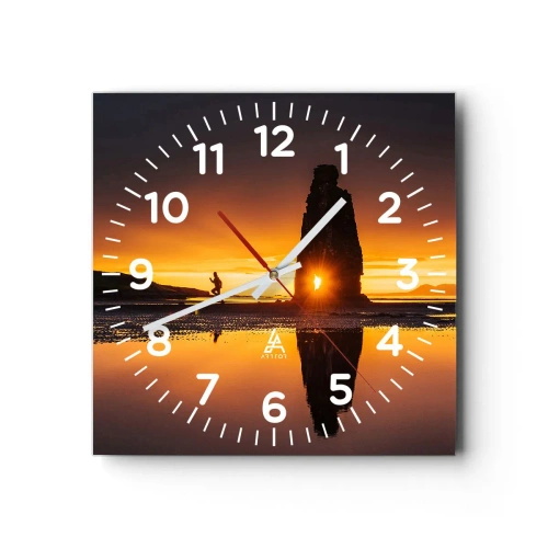 Nástěnné hodiny - Pouze ty a příroda - 40x40 cm