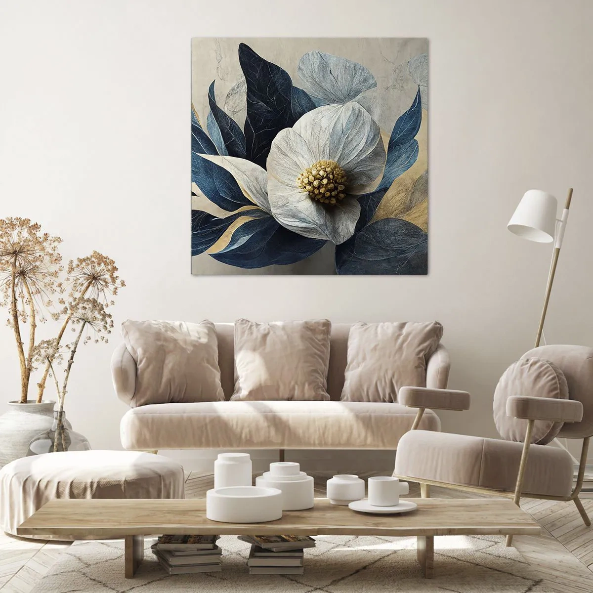 Obraz na plátně - Zlaté srdce - 40x40 cm