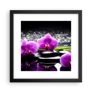 Plakát v černém rámu - Utonout v tichu a klidu - 30x30 cm