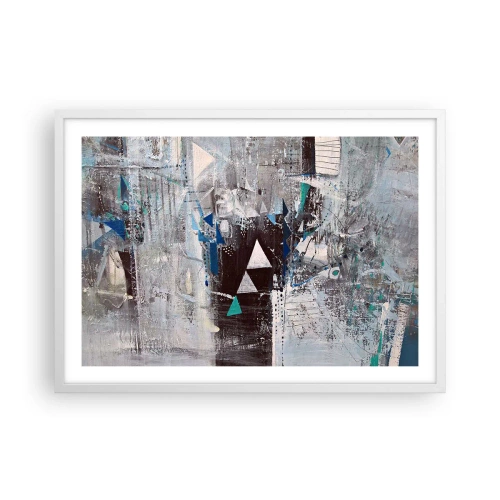 Plakát v bílém rámu - Přednostní pořadí trojúhelníků - 70x50 cm