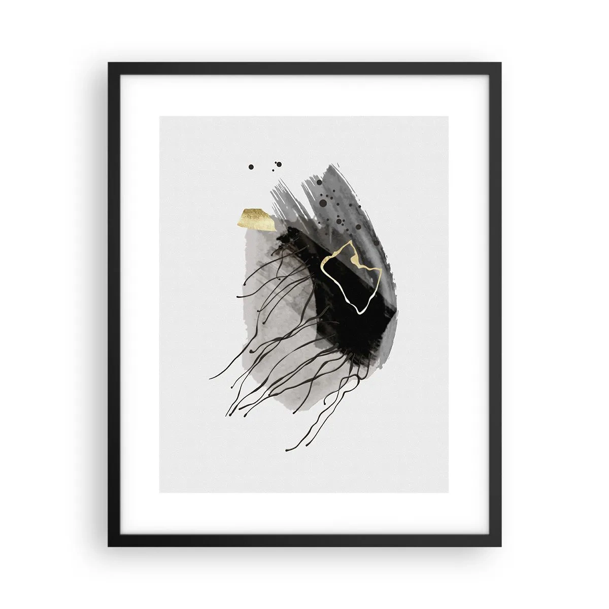 Plakát v černém rámu - V černé a zlaté - 40x50 cm