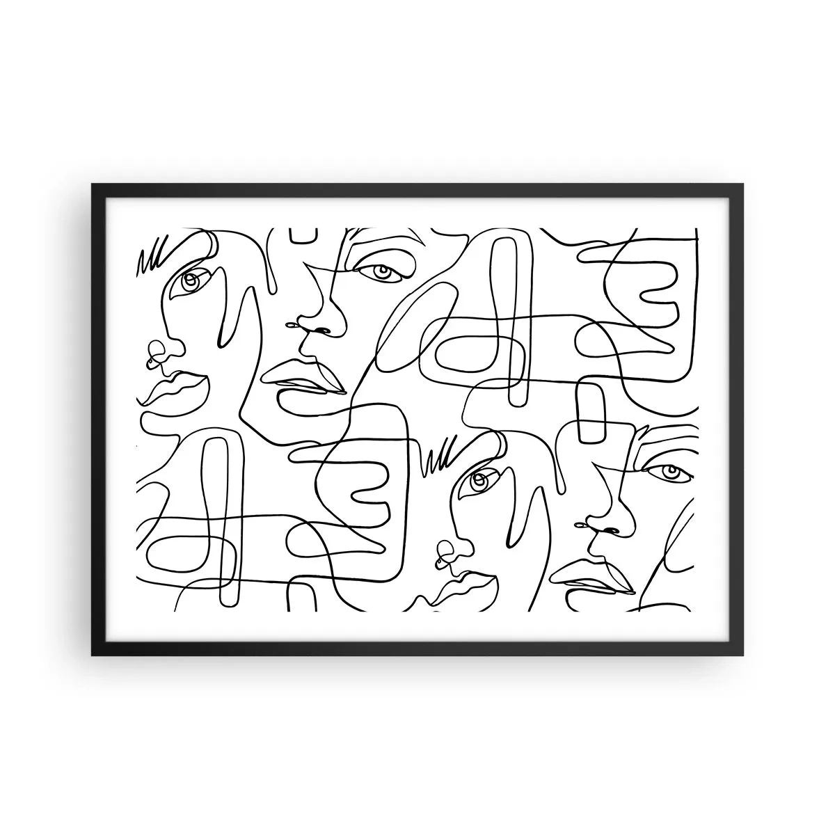 Plakát v černém rámu - Ve spletených emocích - 70x50 cm