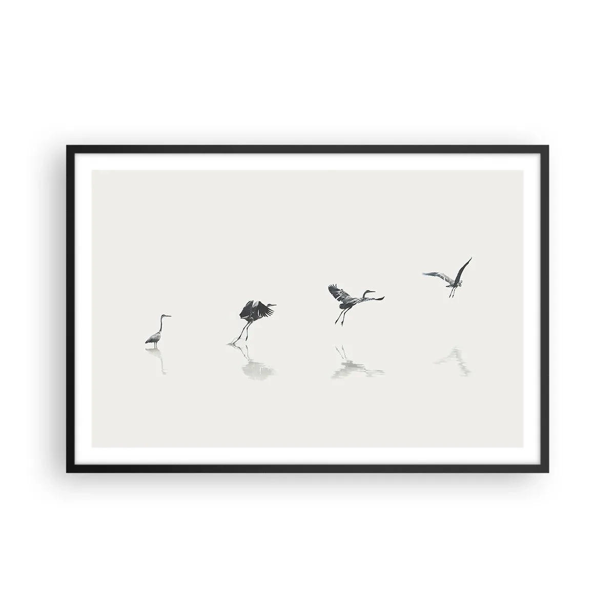 Plakát v černém rámu - Čtyři jednoduché kroky - 91x61 cm