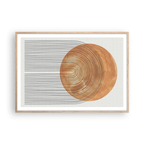Plakát v rámu světlý dub - Slunečná kompozice - 100x70 cm