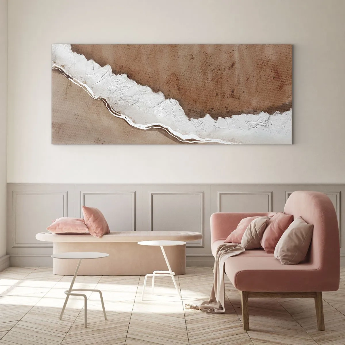 Obraz na skle - V zemitých barvách - 100x40 cm