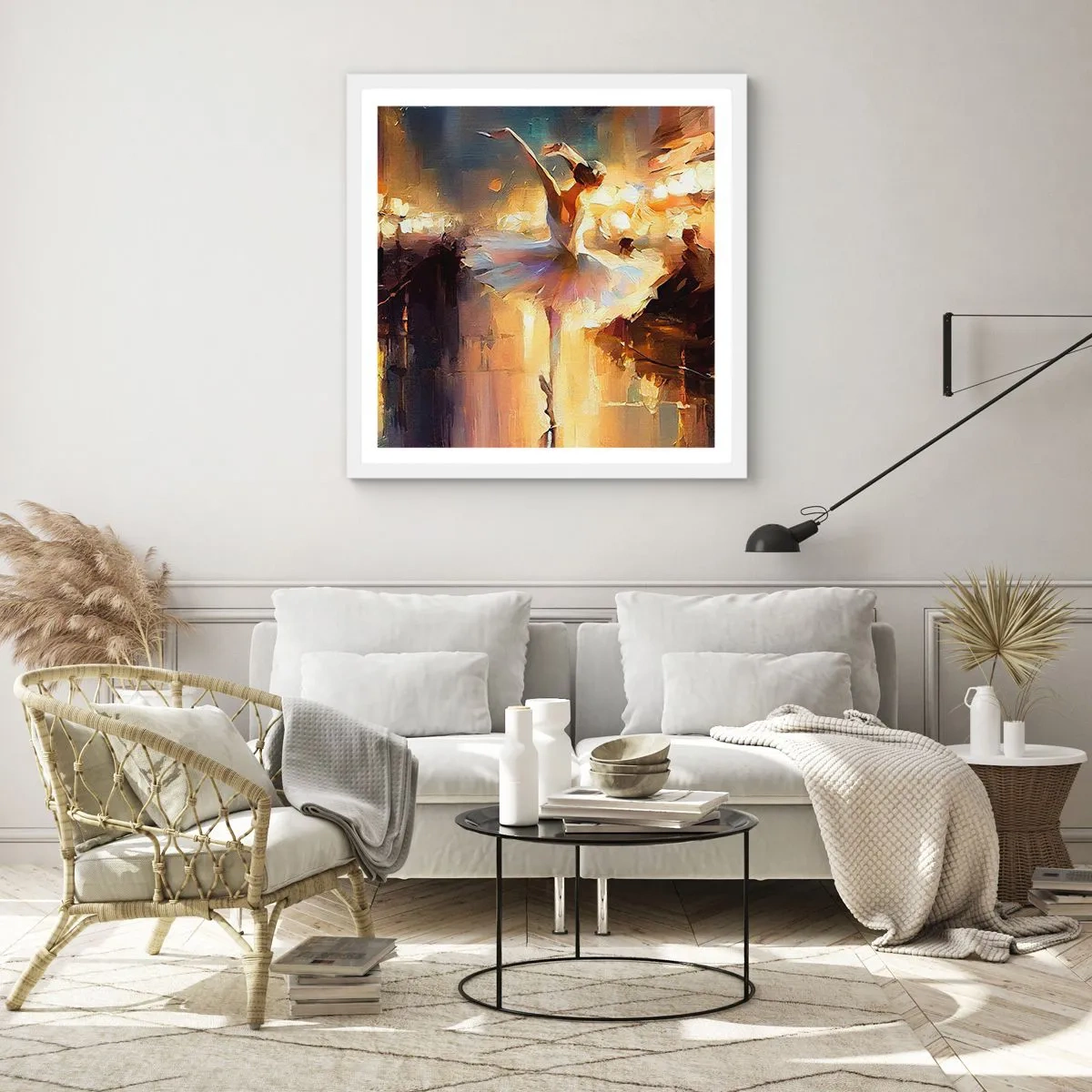 Plakát v bílém rámu - Zázrak na ulici - 40x40 cm