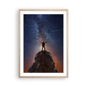 Plakát v rámu světlý dub - Síla je se mnou! - 50x70 cm