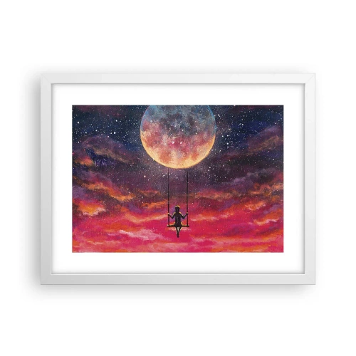 Plakát v bílém rámu - Stavět si vzdušné zámky - 40x30 cm