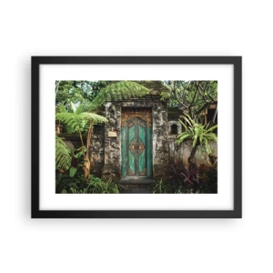 Plakát v černém rámu - Dveře do exotického světa - 40x30 cm